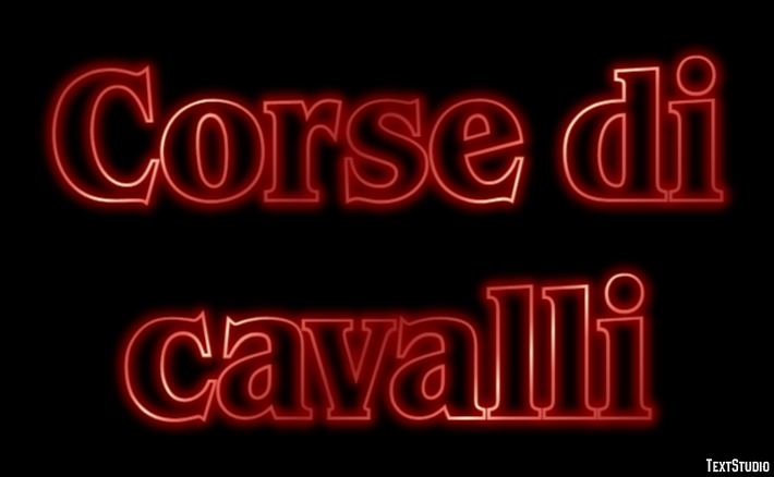 Corse di cavalli Effetto testo