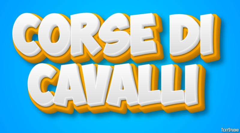 Corse di cavalli Effetto testo