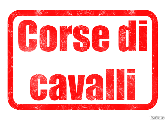 Corse di cavalli Effetto testo