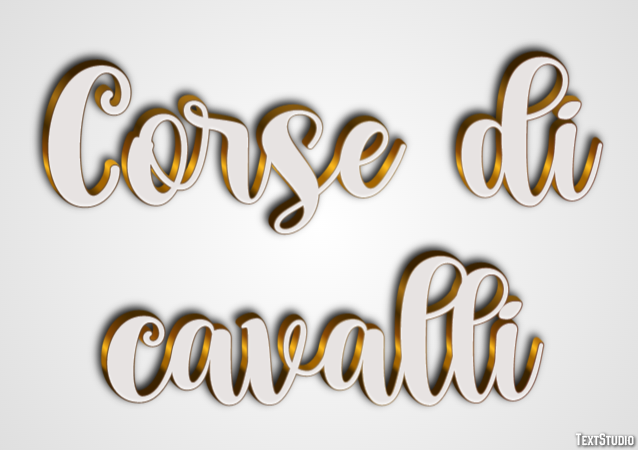 Corse di cavalli Effetto testo