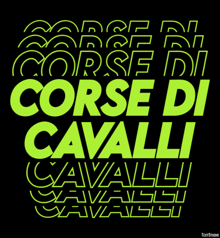 Corse di cavalli Effetto testo