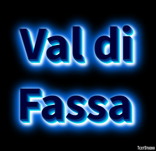 Val di Fassa Эффект текста