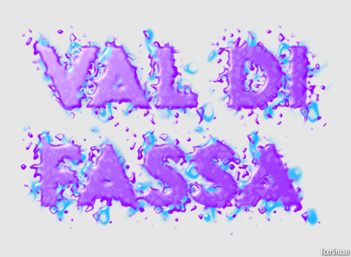 Val di Fassa Эффект текста