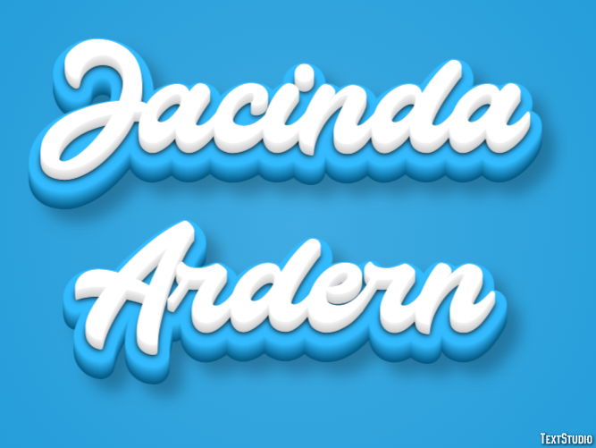 Jacinda Ardern Efecto de texto