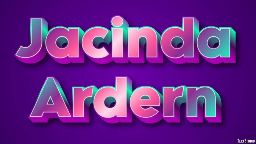 Jacinda Ardern Efecto de texto