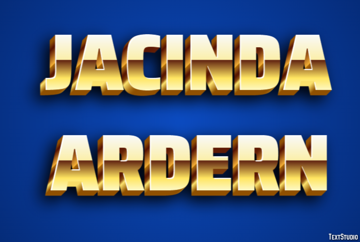 Jacinda Ardern Efecto de texto