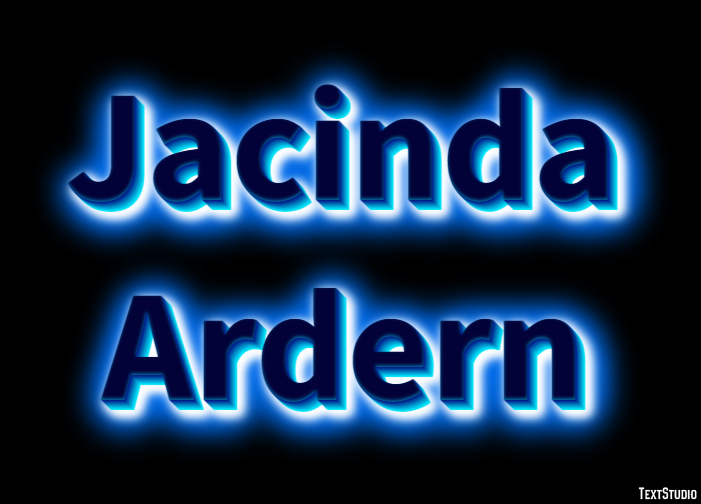 Jacinda Ardern Texteffekt