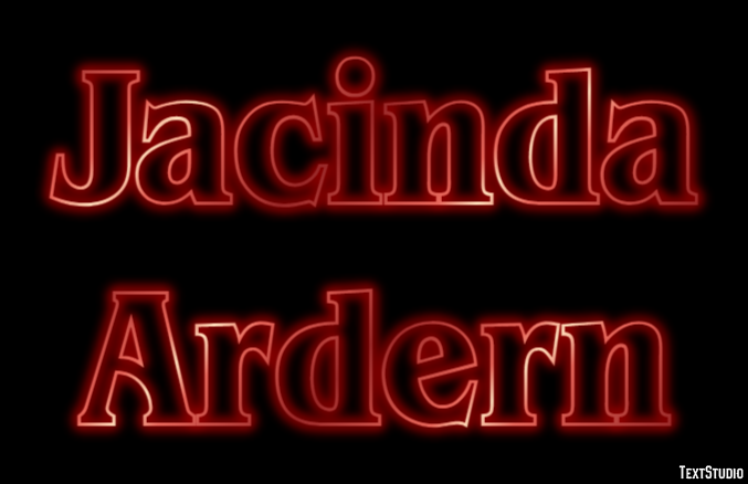 Jacinda Ardern Efecto de texto