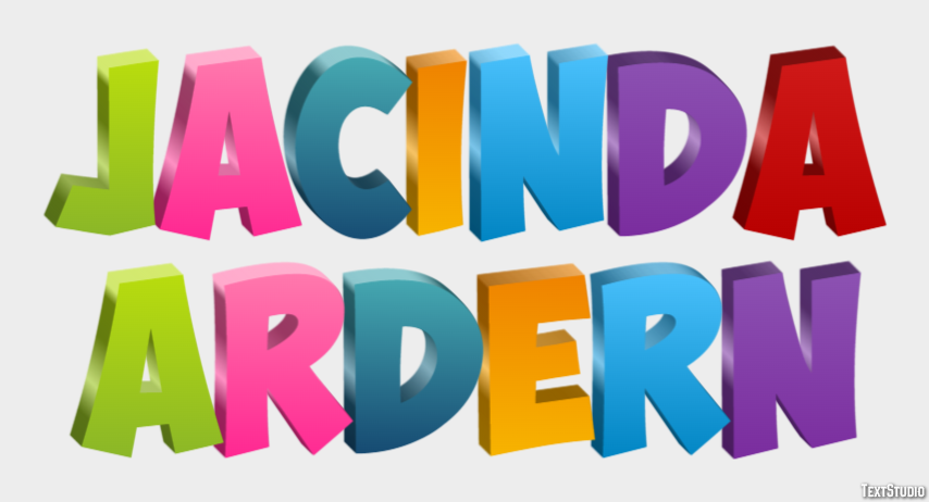 Jacinda Ardern Efecto de texto