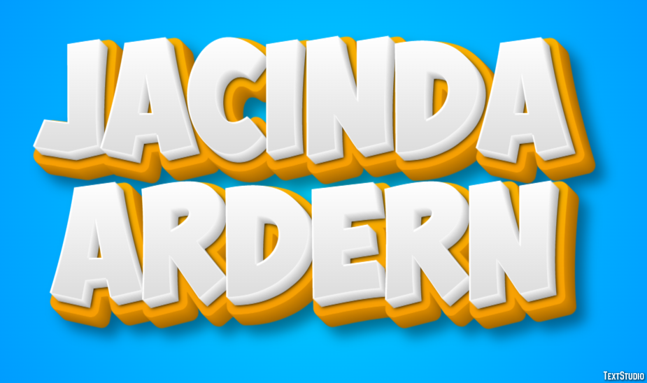 Jacinda Ardern Efecto de texto