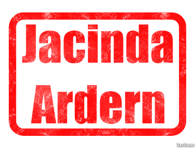 Jacinda Ardern Efecto de texto