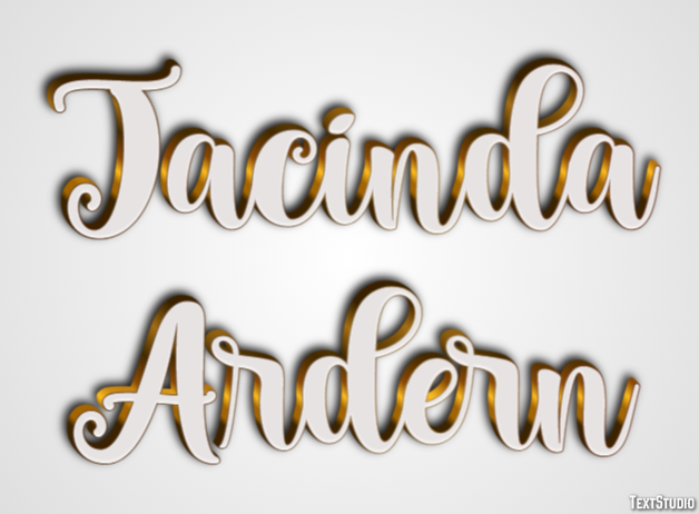 Jacinda Ardern Efecto de texto