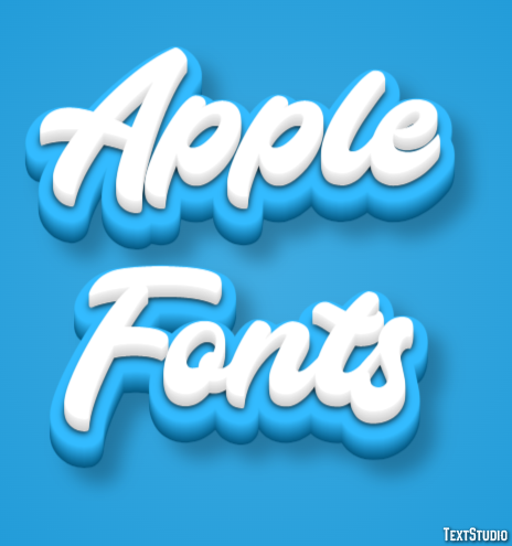 Apple Fonts Text Effect