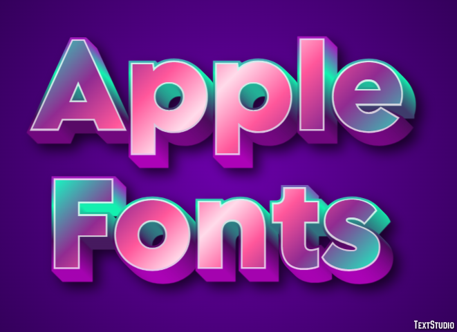 Apple Fonts Text Effect