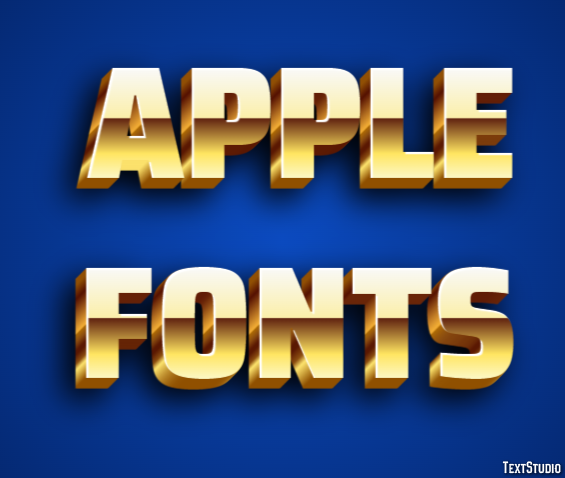 Apple Fonts Text Effect