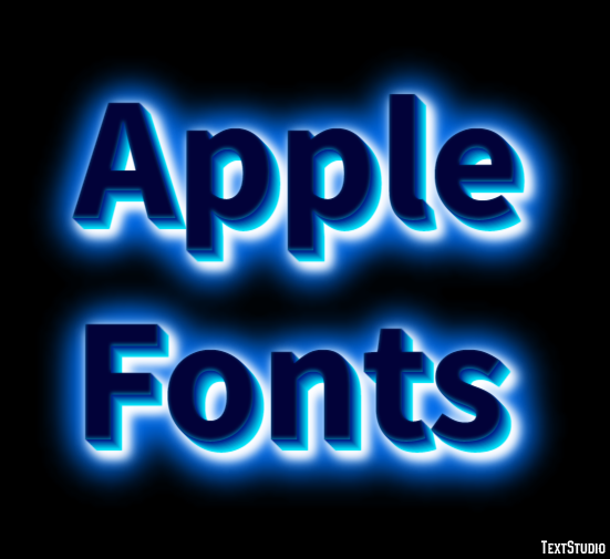 Apple Fonts Text Effect