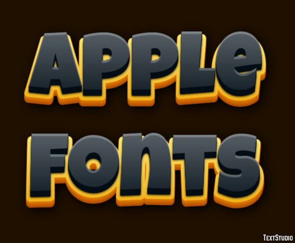 Apple Fonts Text Effect