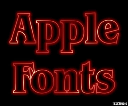 Apple Fonts Text Effect