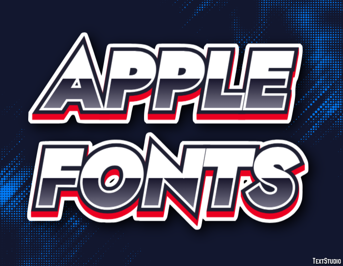 Apple Fonts Text Effect