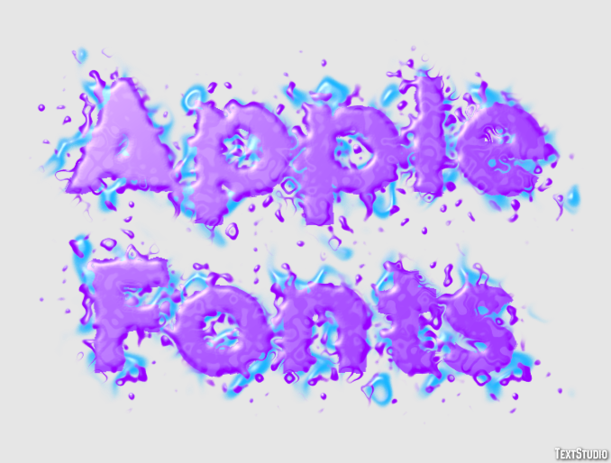 Apple Fonts Text Effect