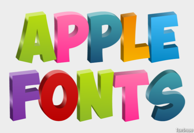 Apple Fonts Text Effect