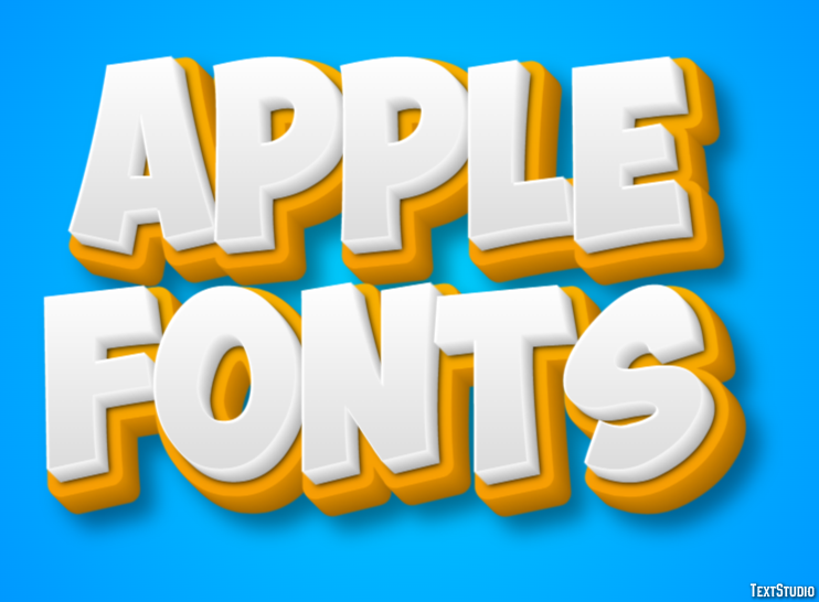 Apple Fonts Text Effect