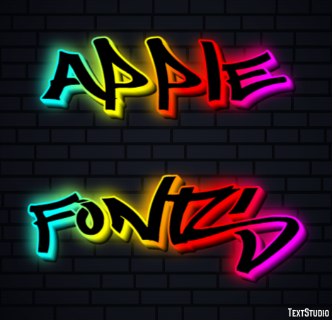 Apple Fonts Text Effect