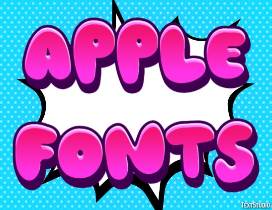 Apple Fonts Text Effect
