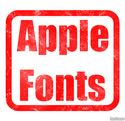 Apple Fonts Text Effect