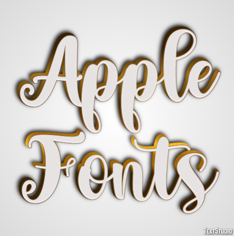 Apple Fonts Text Effect