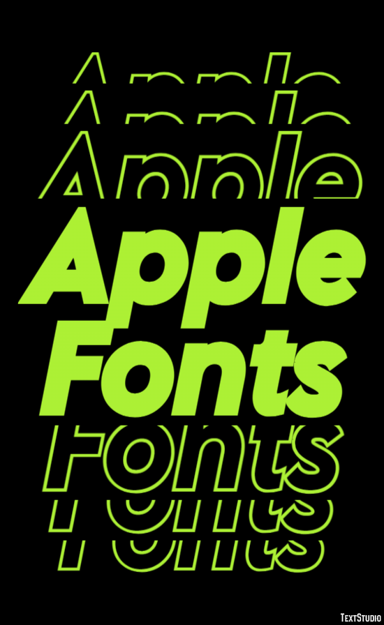 Apple Fonts Text Effect