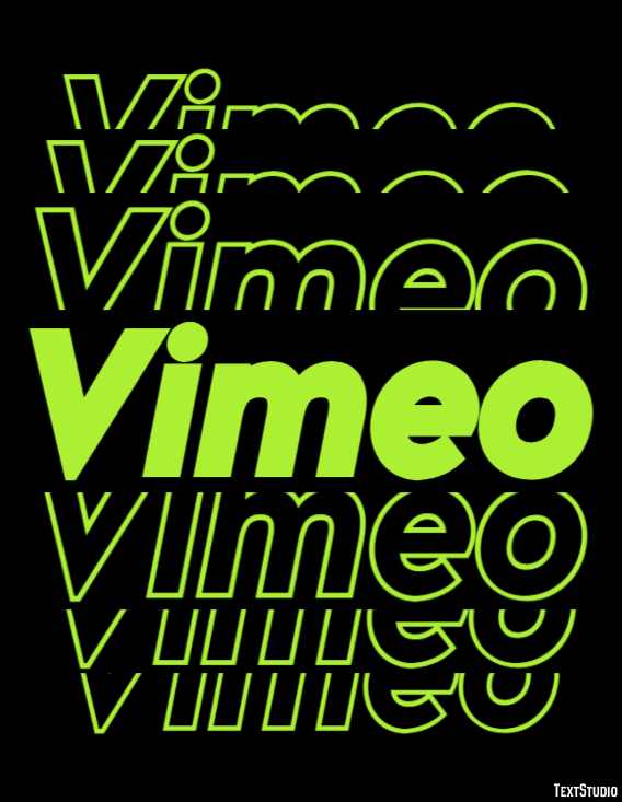 Vimeo Texteffekt