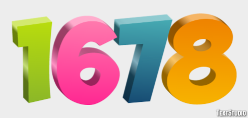 1678 Text Effect