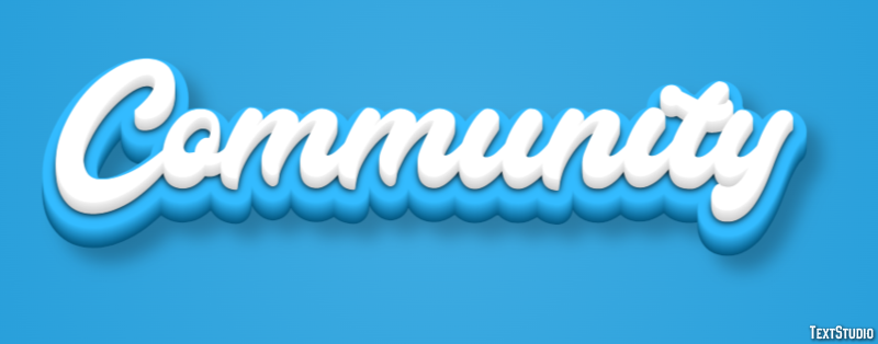Community Efeito de texto