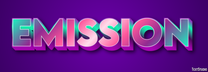 Emission Text effect