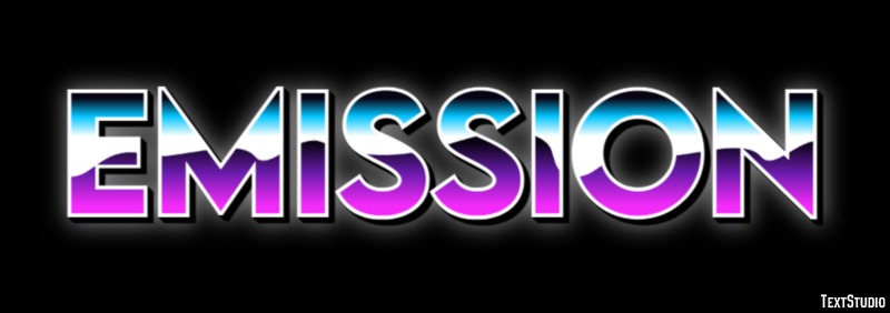 Emission Text effect