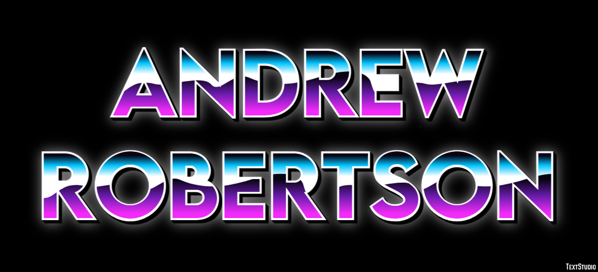 Andrew Robertson Efeito de texto