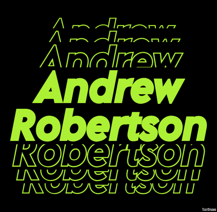 Andrew Robertson Efeito de texto