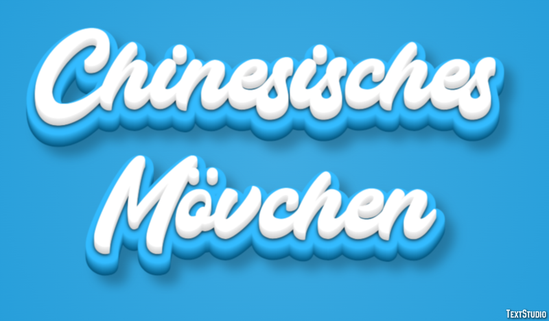 Chinesisches Mövchen Texteffekt