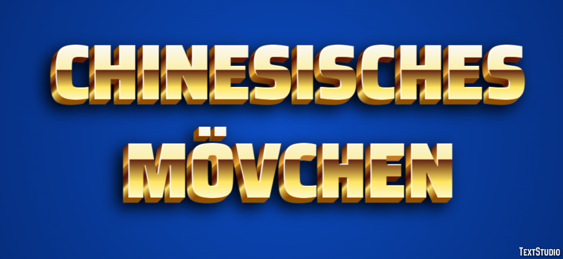 Chinesisches Mövchen Texteffekt