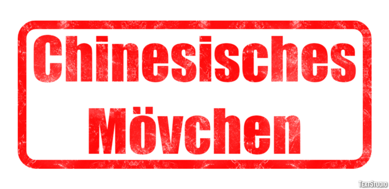 Chinesisches Mövchen Texteffekt