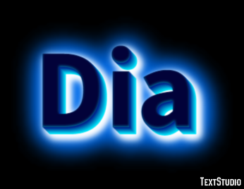 Dia Efeito de texto