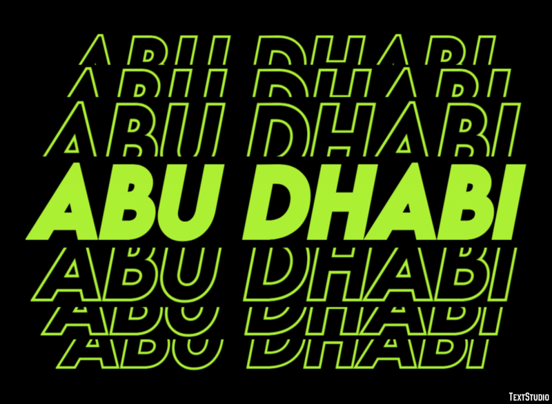 Abu Dhabi Effetto testo