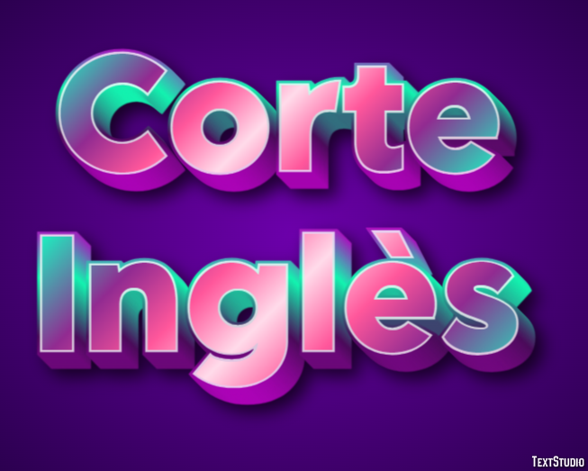 Corte Inglès Effetto testo