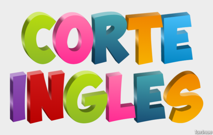 Corte Inglès Effetto testo