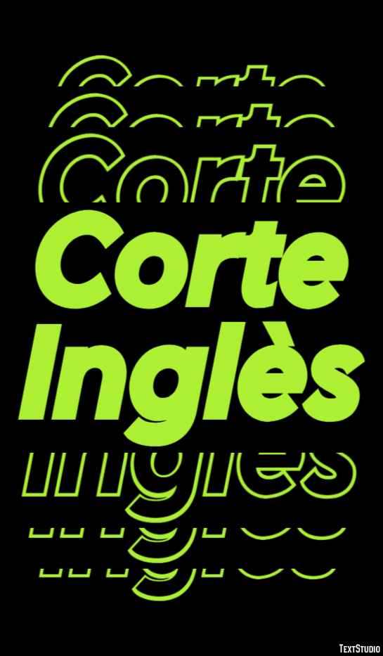 Corte Inglès Effetto testo