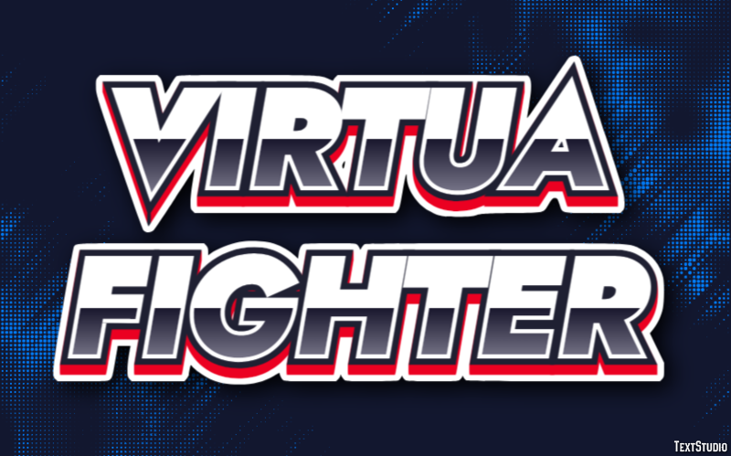 Virtua Fighter Efecto de Texto