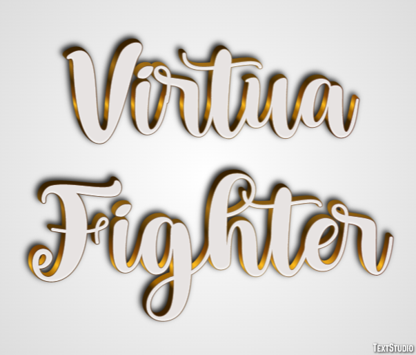 Virtua Fighter Efecto de Texto