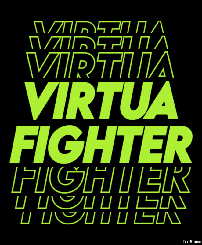 Virtua Fighter Efecto de Texto