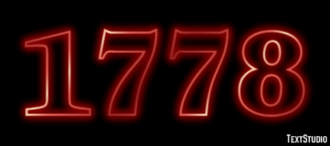 1778 Tekst Effect